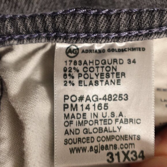 AG Adriano Goldschmied Men's Slim Jeans in Gray - Picture 12 of 13